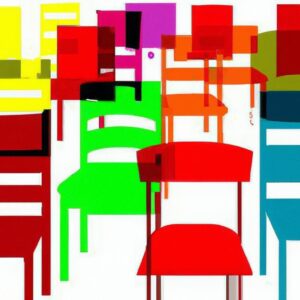 Transferência de imagem personalizada com cadeiras infantis